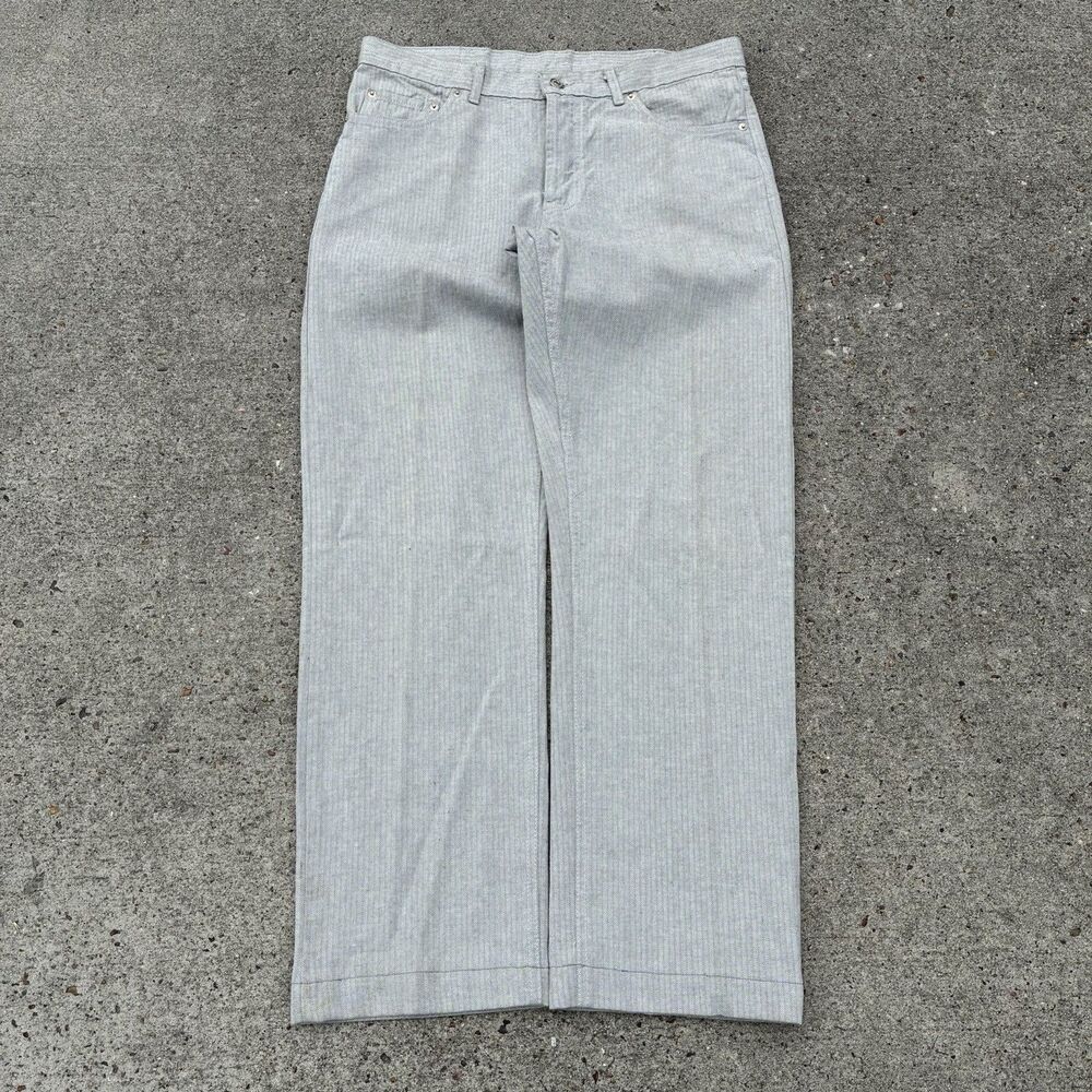Vintage Polo Ralph Lauren Pants 34x30 100% Cotton Herringbone Trousers USA Made - Picture 3 of 16